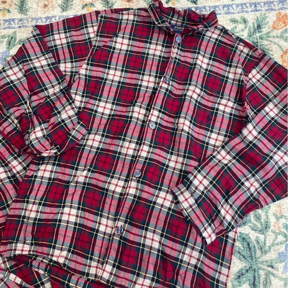 Polo Ralph Lauren Men's Plaid Flannel Pajama Set Size Medium red plaid cotton - Picture 3 of 13